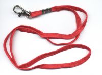 ID Lanyard, 8 mm, red, with carabiner