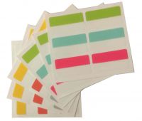 Index Sticker - 22x40 mm - 6 colours, 36 pieces