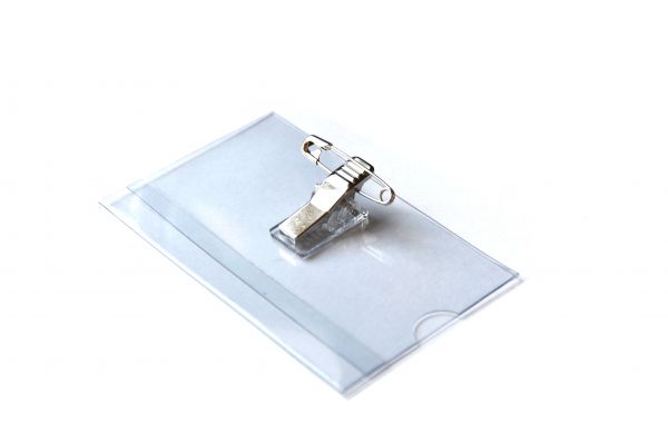 Ausweistaschen mit Clip und Sicherheitsnadel (90 x 55 mm)